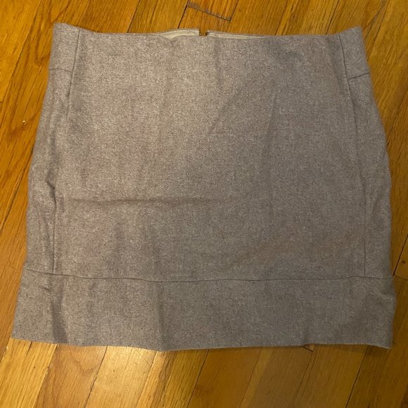 J Crew BEIGE mini pencil skirt pockets Size 2 small/xs winter WOOL warm - Picture 1 of 3